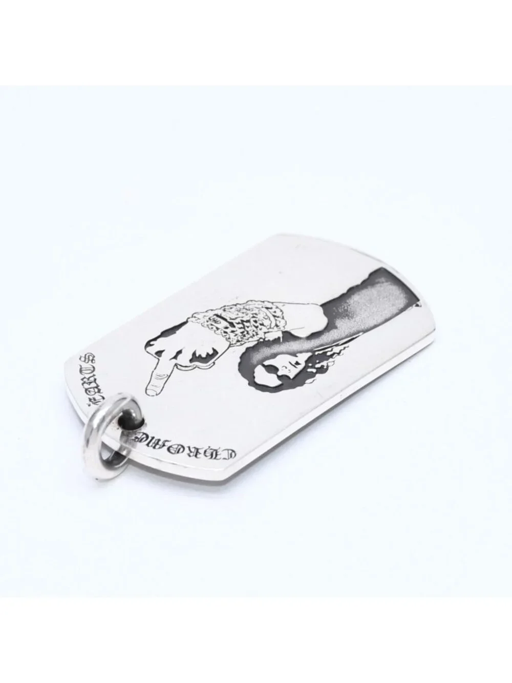 Chrome Hearts D Tag RS FU American Flag Richard Star Large Dog Tag Weight